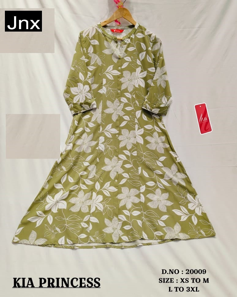 Kia New Jnx Liva Rayon Kurti With Pocket Supplier India