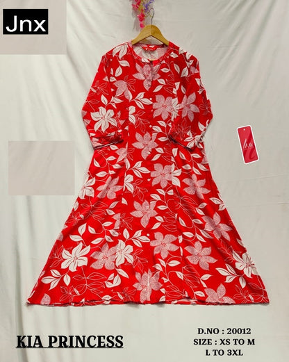 Kia New Jnx Liva Rayon Kurti With Pocket Supplier India