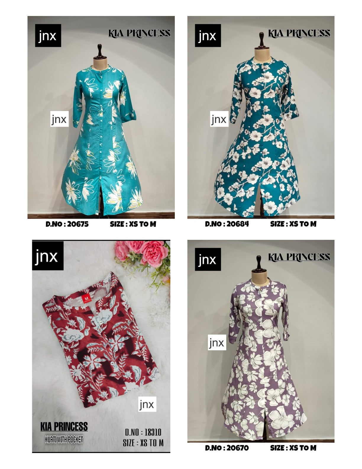 Kia Princess 0311 Jnx Rayon Kurti With Pocket Exporter India