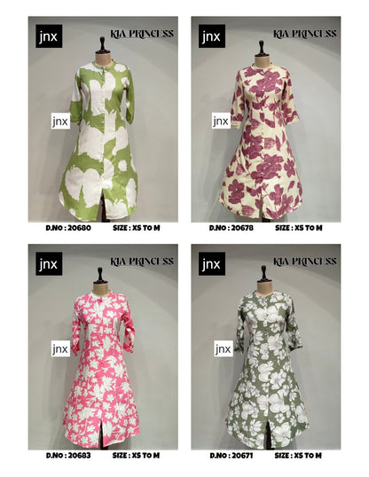 Kia Princess 0311 Jnx Rayon Kurti With Pocket Exporter India