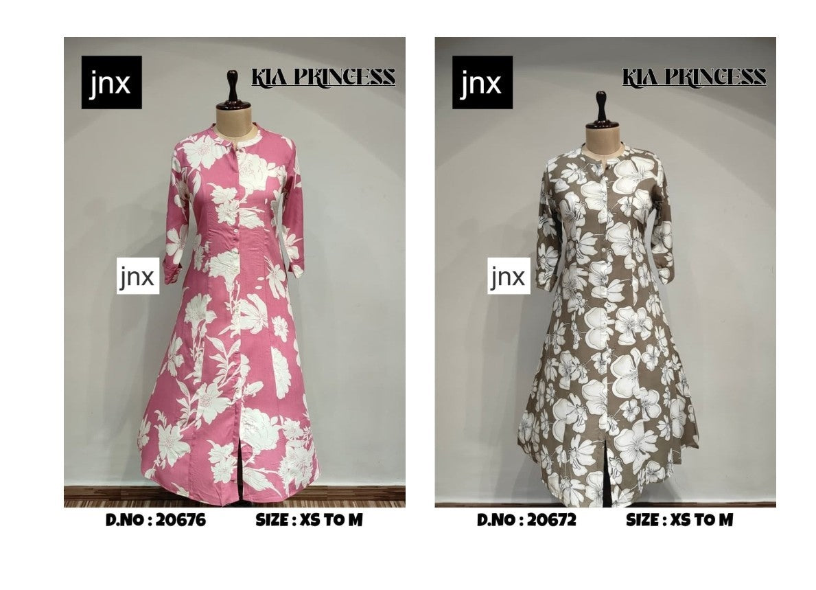 Kia Princess 0311 Jnx Rayon Kurti With Pocket Exporter India