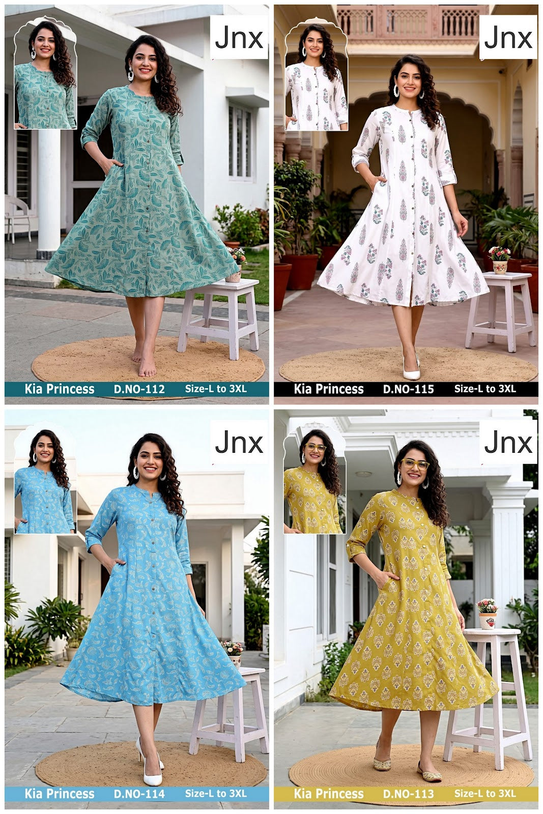 Kia Princess 0409 Jnx Rayon Kurti With Pocket Supplier Ahmedabad