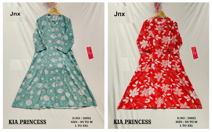Kia Princess 0710 Jnx Liva Rayon Kurti With Pocket Supplier Gujarat