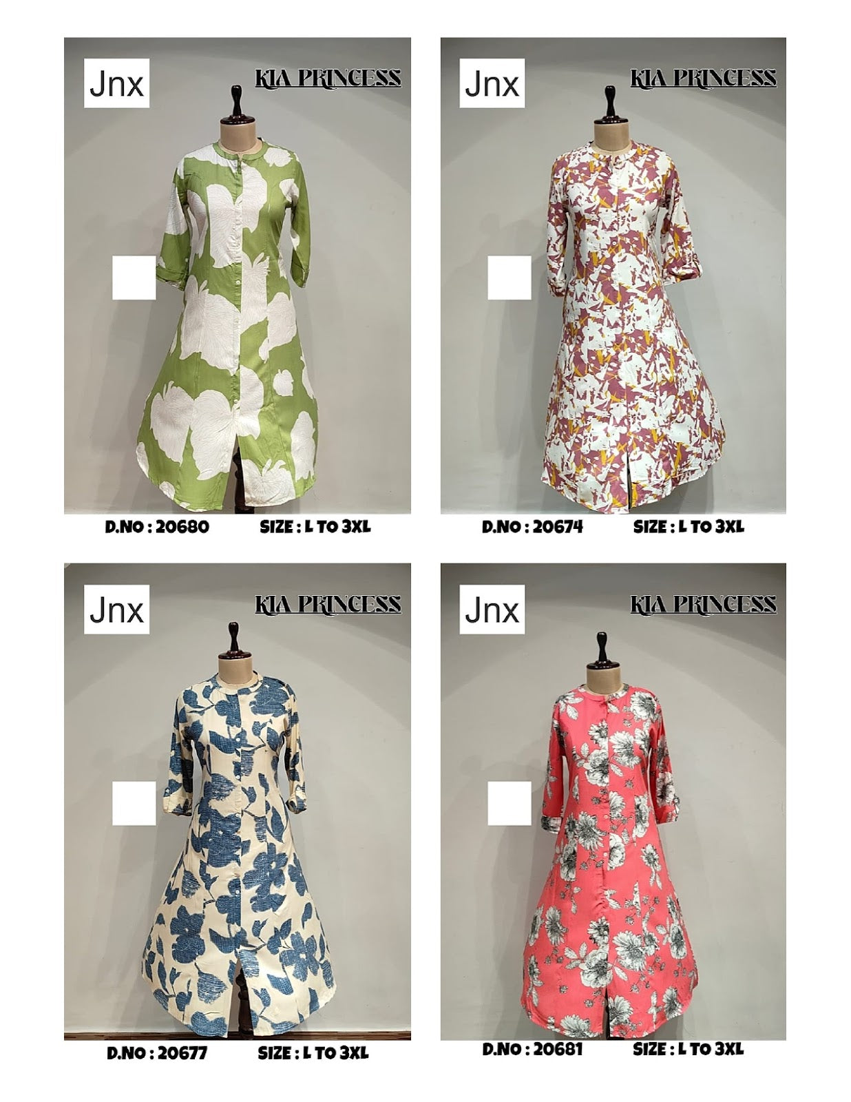 Kia Princess Jnx Liva Rayon Kurti With Pocket Wholesaler India