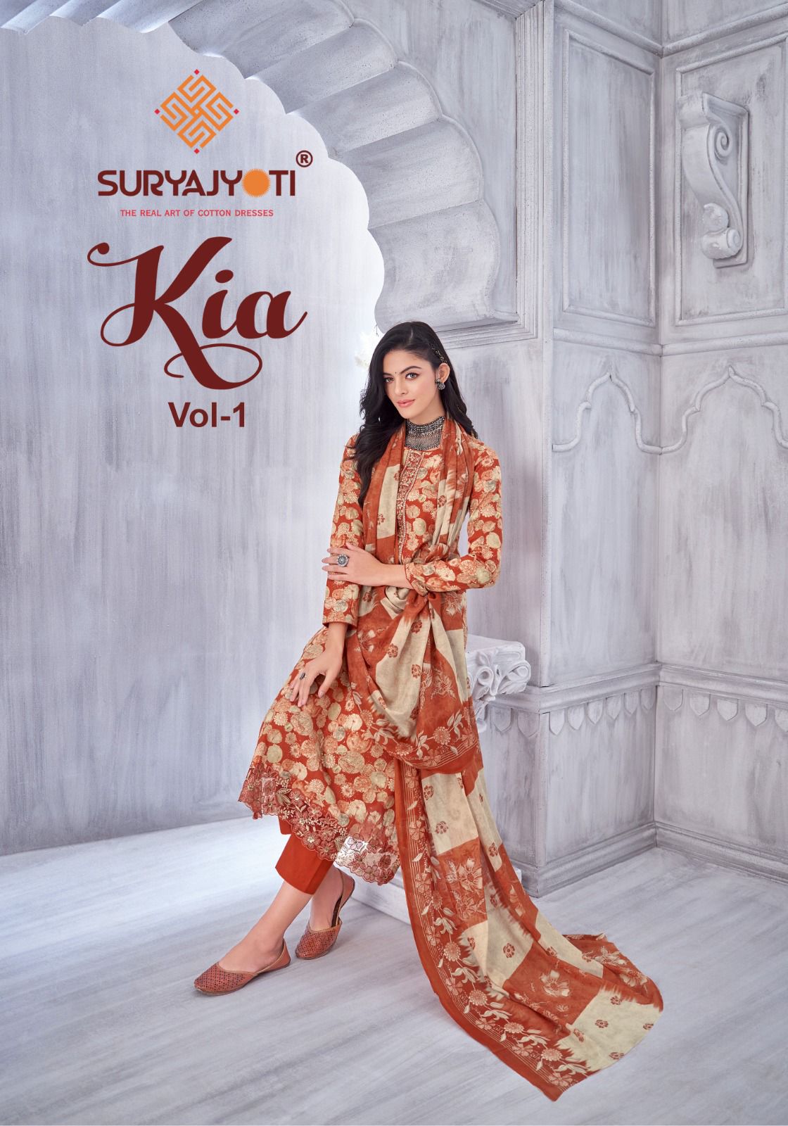 Kia Vol 1 Suryajyoti Lawn Cotton Pant Style Suits Wholesale Price