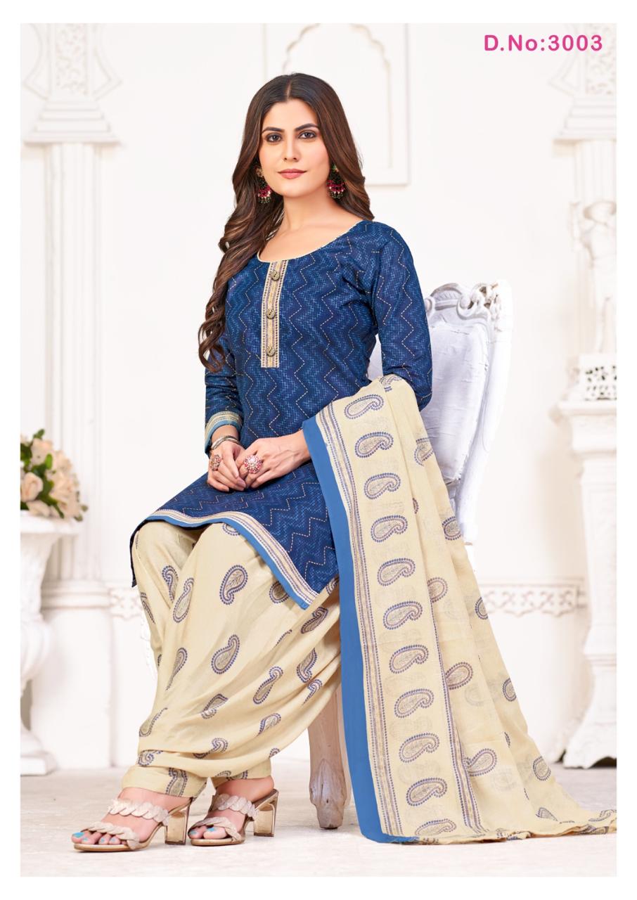 Kia Vol 3 Kcf Readymade Cotton Patiyala Suits Manufacturer