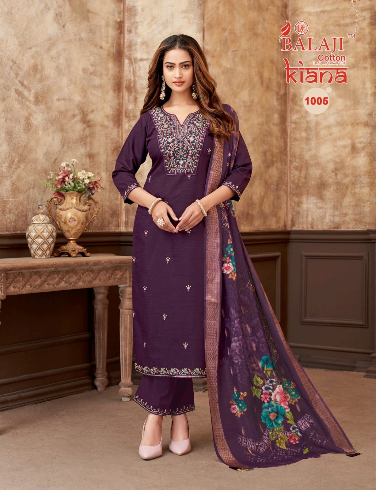 Kiana Balaji Vertican Readymade Pant Style Suits Supplier India