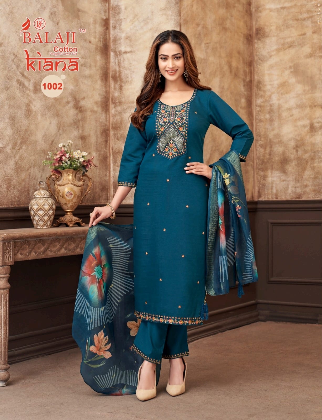 Kiana Balaji Vertican Readymade Pant Style Suits Supplier India