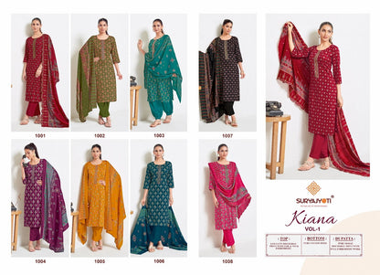 Kiana Vol 1 Suryajyoti Jaam Satin Pant Style Suits Exporter Ahmedabad