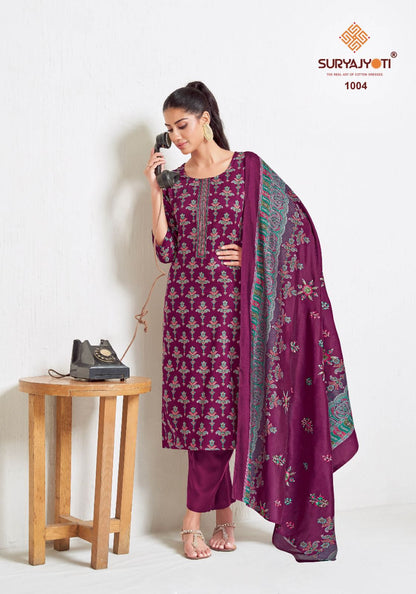 Kiana Vol 1 Suryajyoti Jaam Satin Pant Style Suits Exporter Ahmedabad