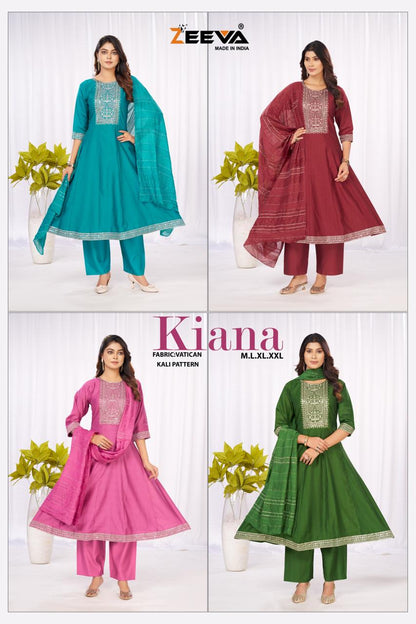 Kiana Zeeva Vatican Readymade Anarkali Suits Wholesale Price