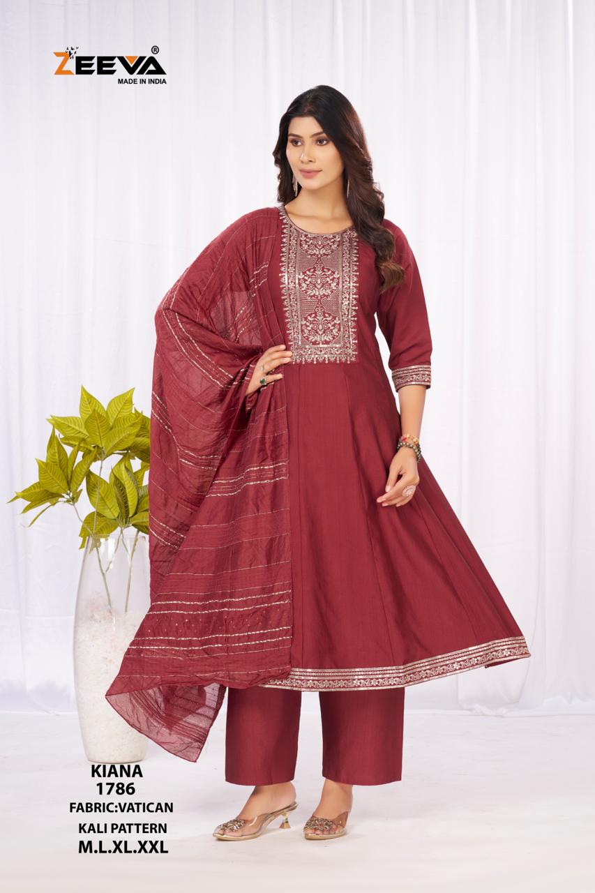 Kiana Zeeva Vatican Readymade Anarkali Suits Wholesale Price