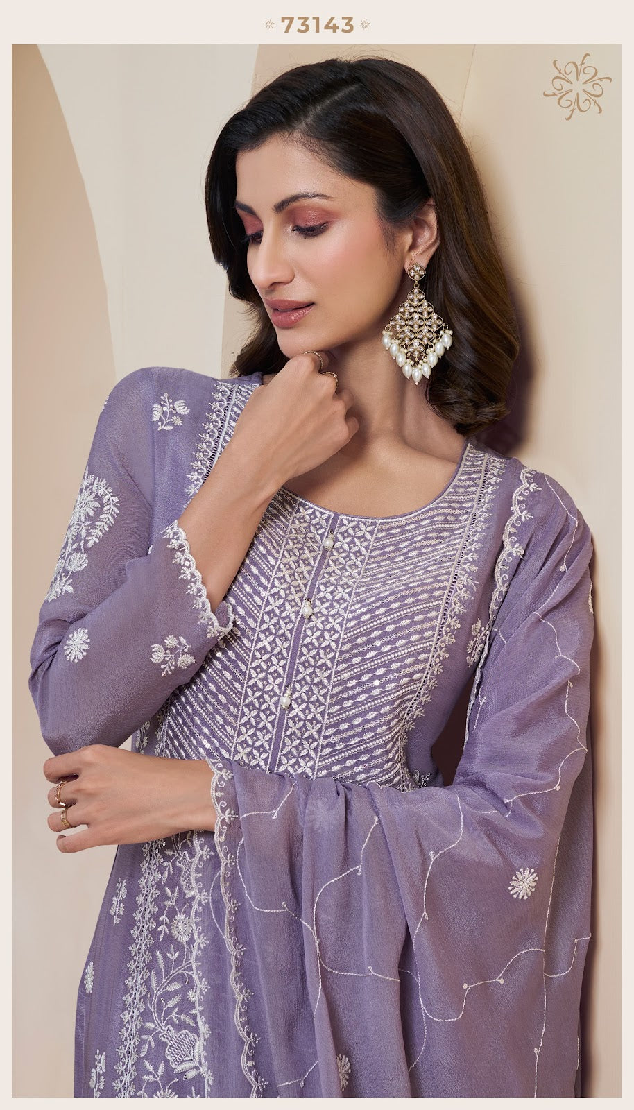 Kiara Kuleesh Vinay Fashion Llp Chinon Pant Style Suits Supplier Ahmedabad