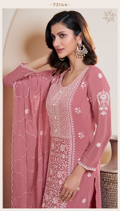 Kiara Kuleesh Vinay Fashion Llp Chinon Pant Style Suits Supplier Ahmedabad