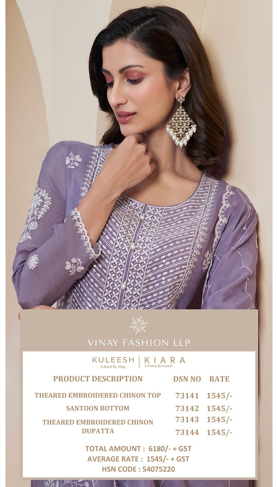 Kiara Kuleesh Vinay Fashion Llp Chinon Pant Style Suits Supplier Ahmedabad