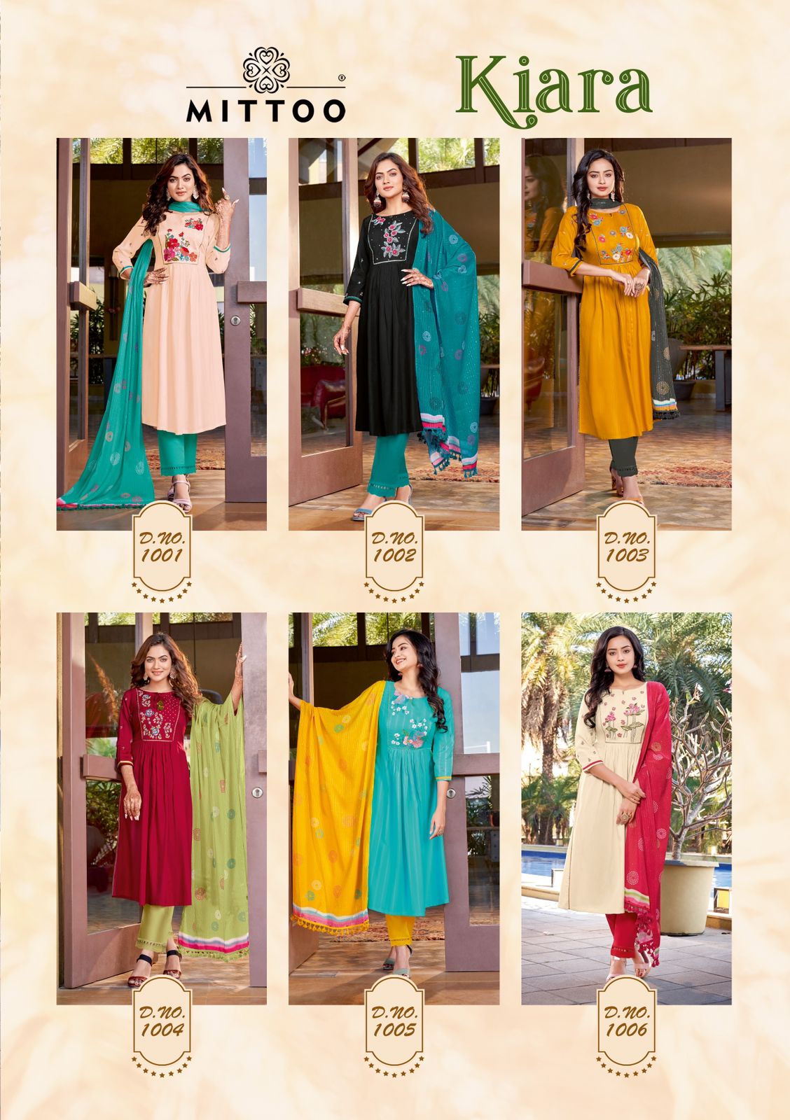 Kiara Mittoo Rayon Weaving Readymade Pant Style Suits Wholesaler