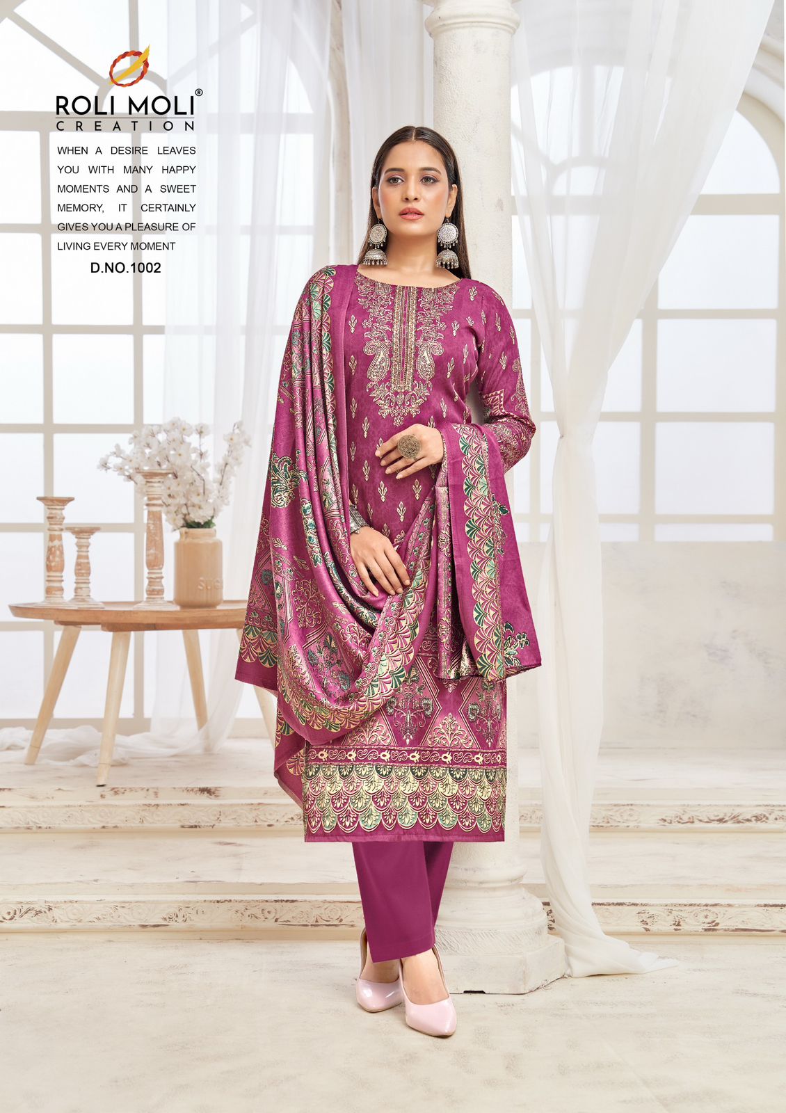 Kiara Roli Moli Pashmina Suits Exporter India