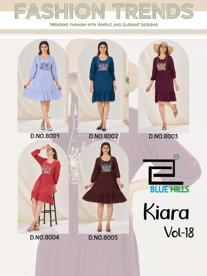 Kiara Vol 18 Blue Hills One Piece Dress Supplier Ahmedabad