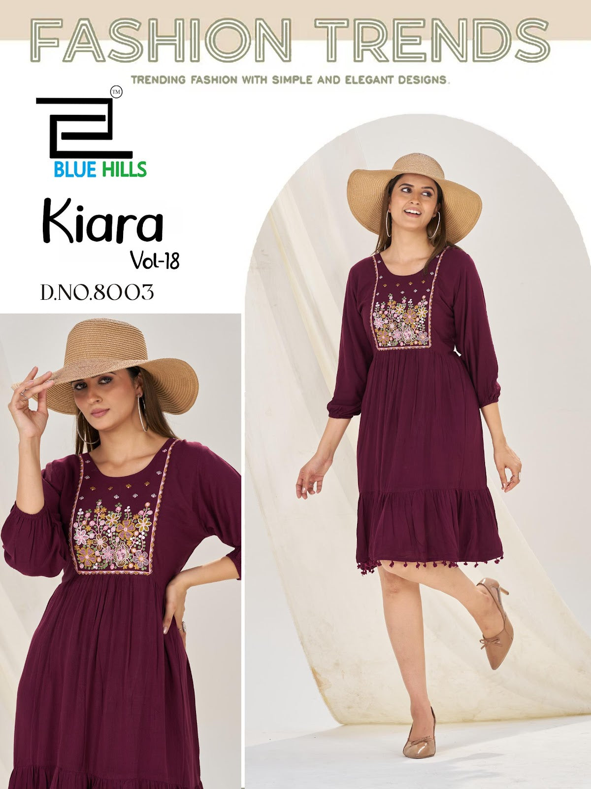 Kiara Vol 18 Blue Hills One Piece Dress Supplier Ahmedabad
