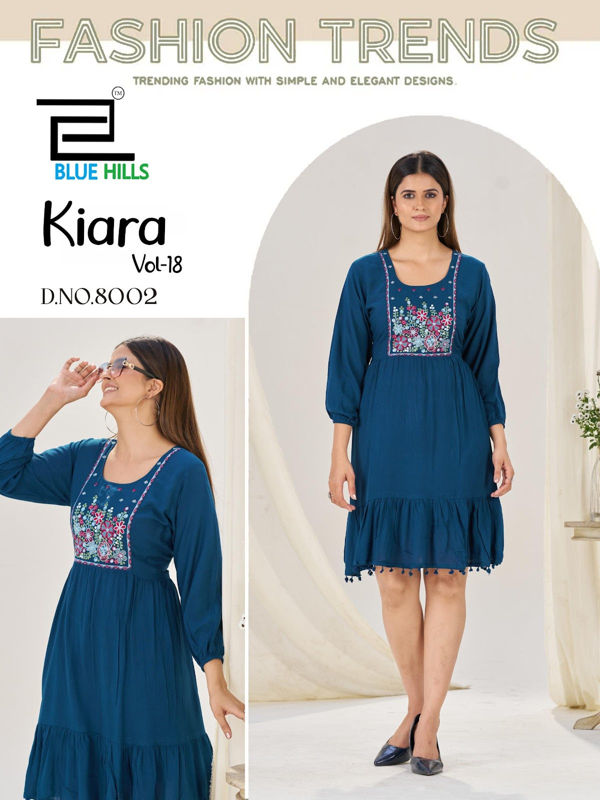 Kiara Vol 18 Blue Hills One Piece Dress Supplier Ahmedabad