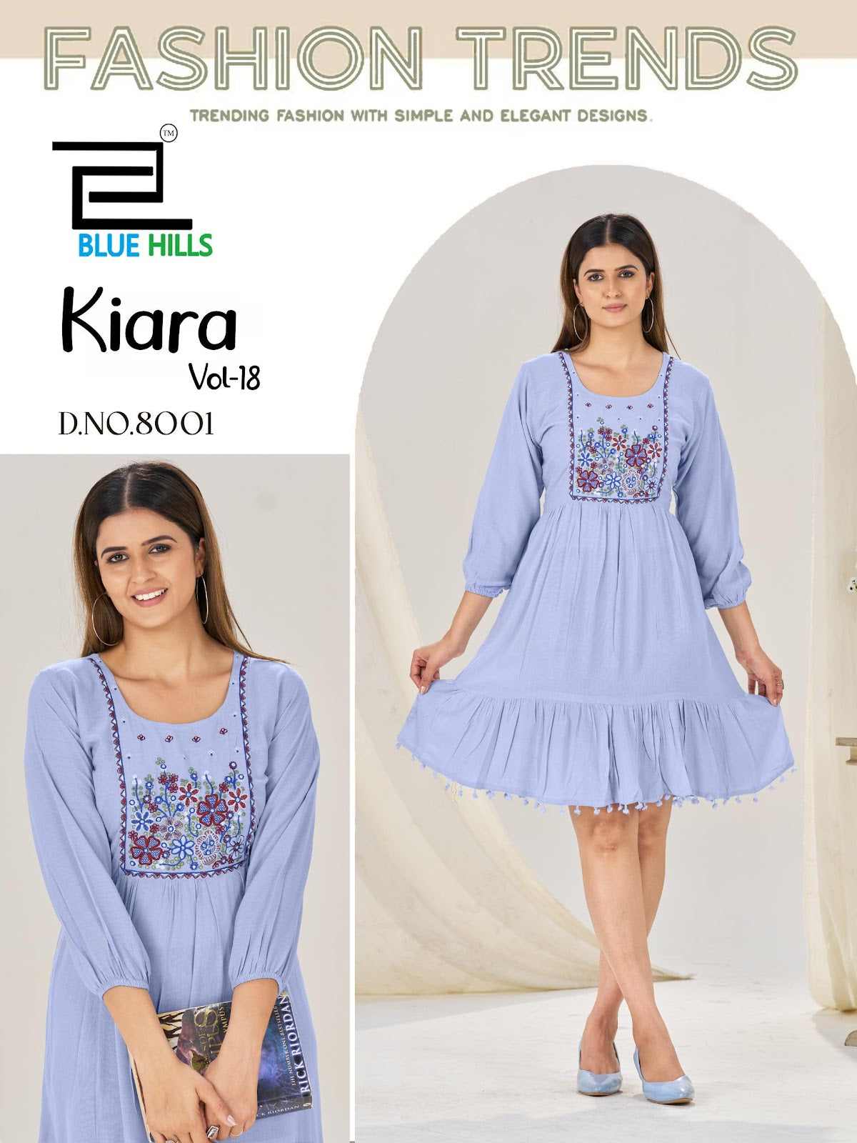 Kiara Vol 18 Blue Hills One Piece Dress Supplier Ahmedabad
