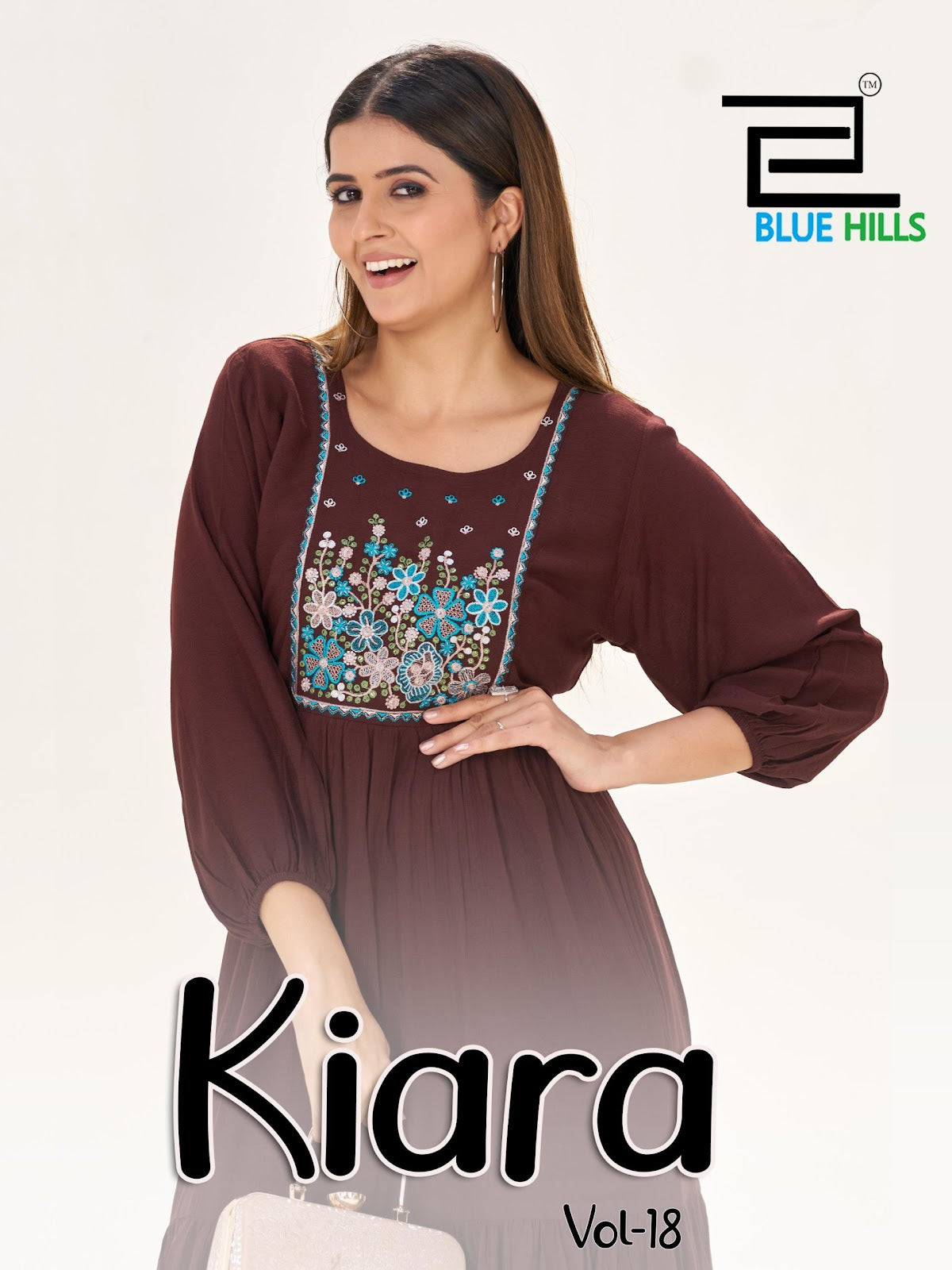 Kiara Vol 18 Blue Hills One Piece Dress Supplier Ahmedabad