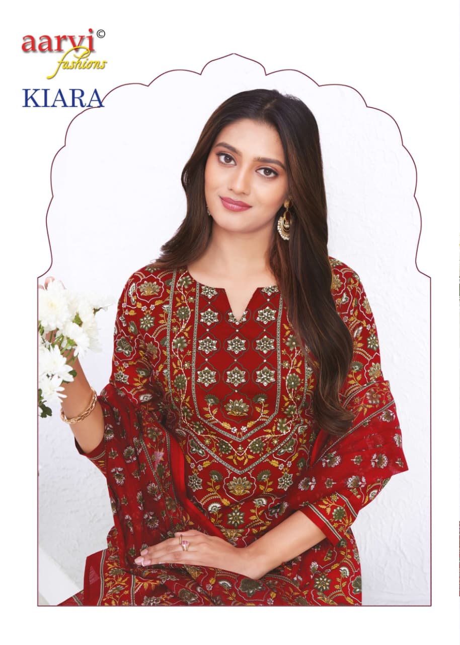 Kiara Vol 1 Aarvi Fashions Readymade Cotton Pant Suits Supplier India