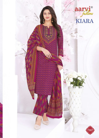 Kiara Vol 1 Aarvi Fashions Readymade Cotton Pant Suits Supplier India