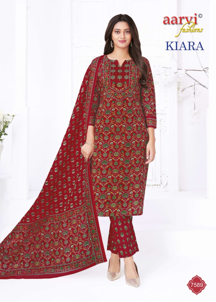 Kiara Vol 1 Aarvi Fashions Readymade Cotton Pant Suits Supplier India