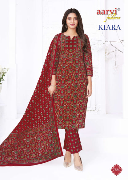 Kiara Vol 1 Aarvi Fashions Readymade Cotton Pant Suits Supplier India