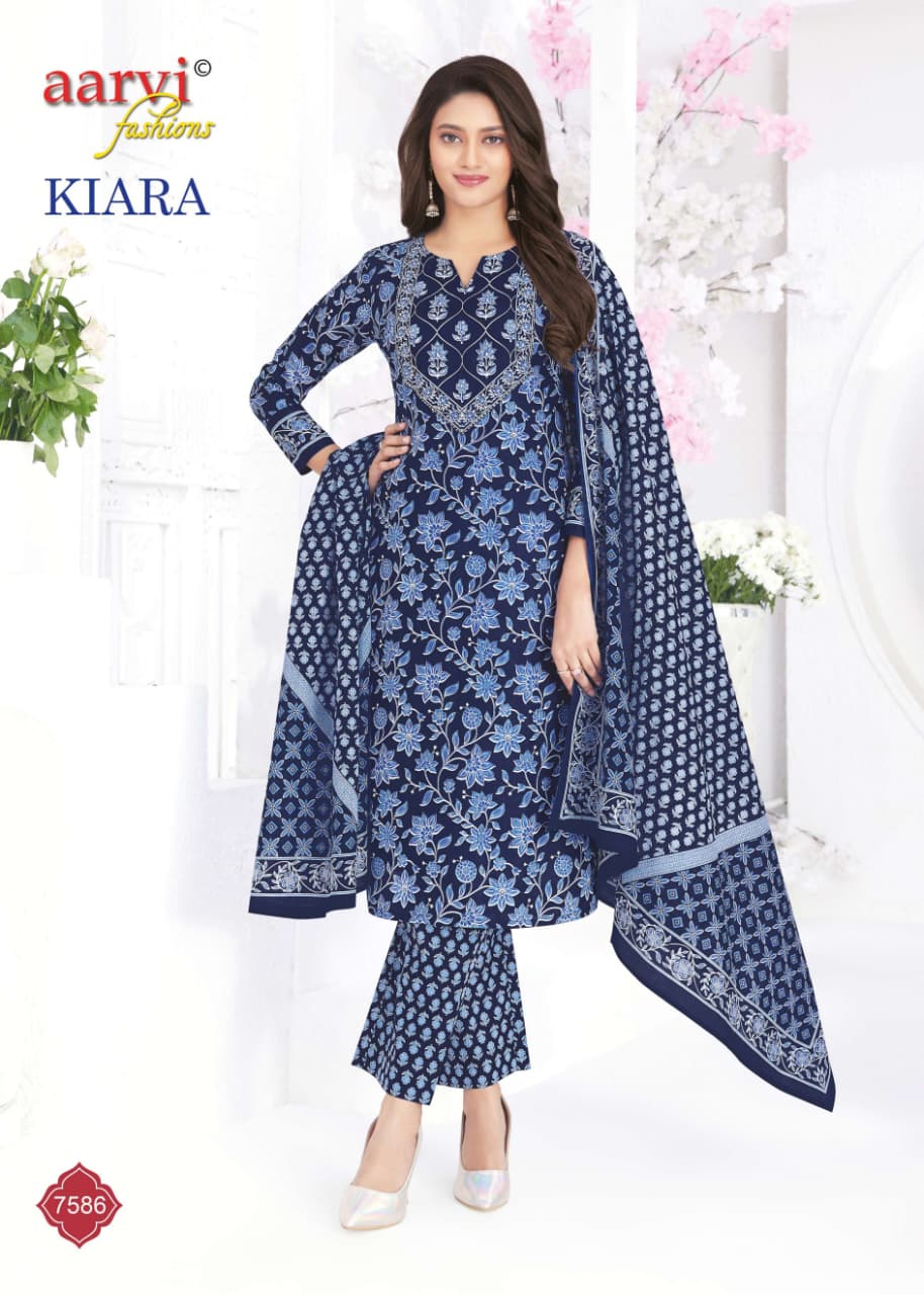 Kiara Vol 1 Aarvi Fashions Readymade Cotton Pant Suits Supplier India