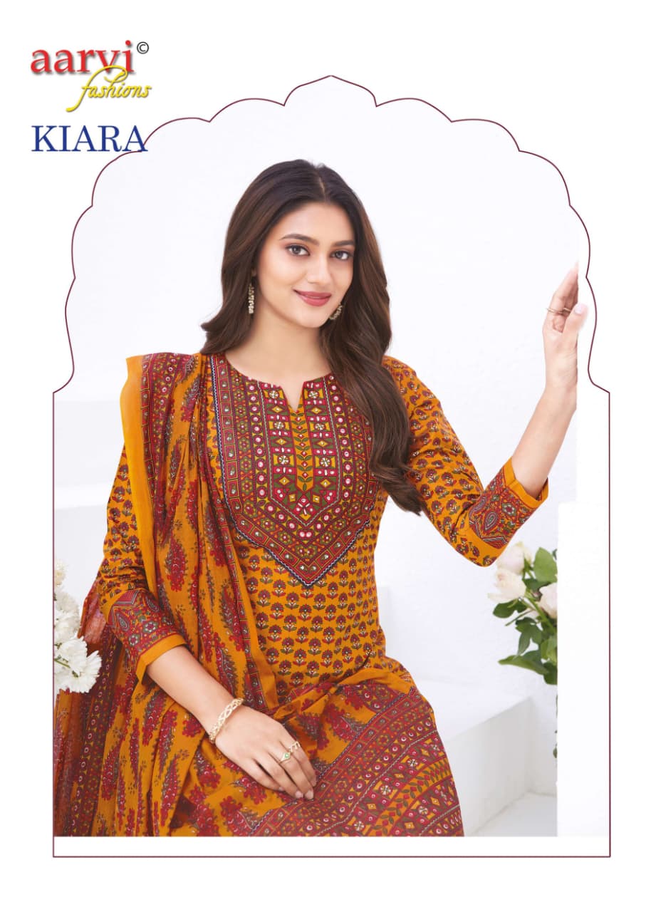 Kiara Vol 1 Aarvi Fashions Readymade Cotton Pant Suits Supplier India