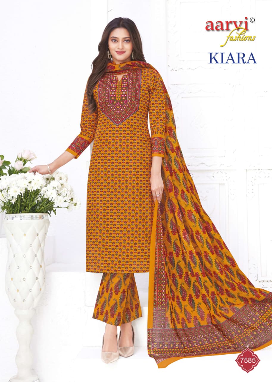 Kiara Vol 1 Aarvi Fashions Readymade Cotton Pant Suits Supplier India