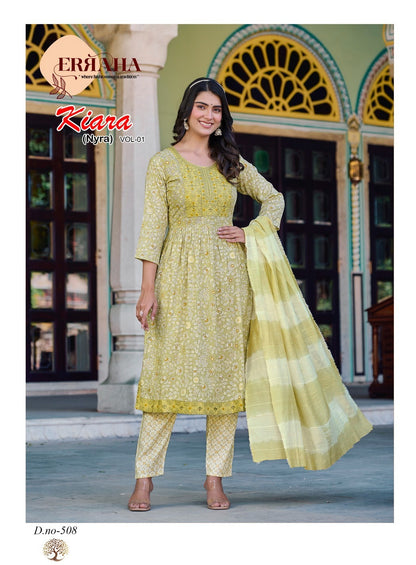 Kiara Vol 1 Erraha Heavy Rayon Readymade Pant Style Suits Manufacturer