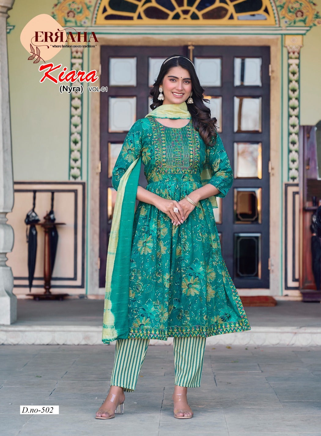 Kiara Vol 1 Erraha Heavy Rayon Readymade Pant Style Suits Manufacturer