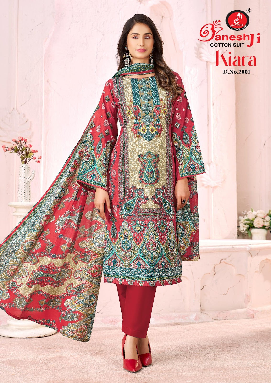 Kiara Vol 2 Ganeshji Mix Cotton Karachi Salwar Suits Exporter Ahmedabad