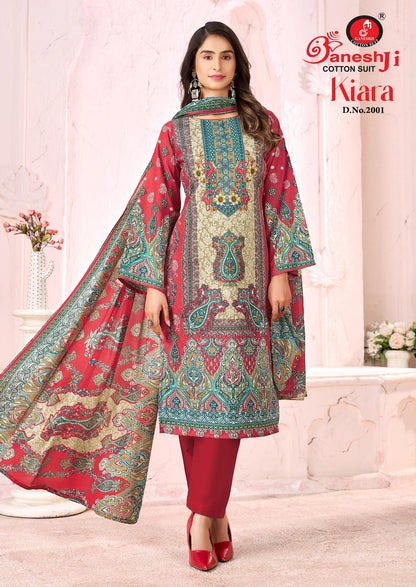 Kiara Vol 2 Ganeshji Mix Cotton Karachi Salwar Suits Exporter Ahmedabad