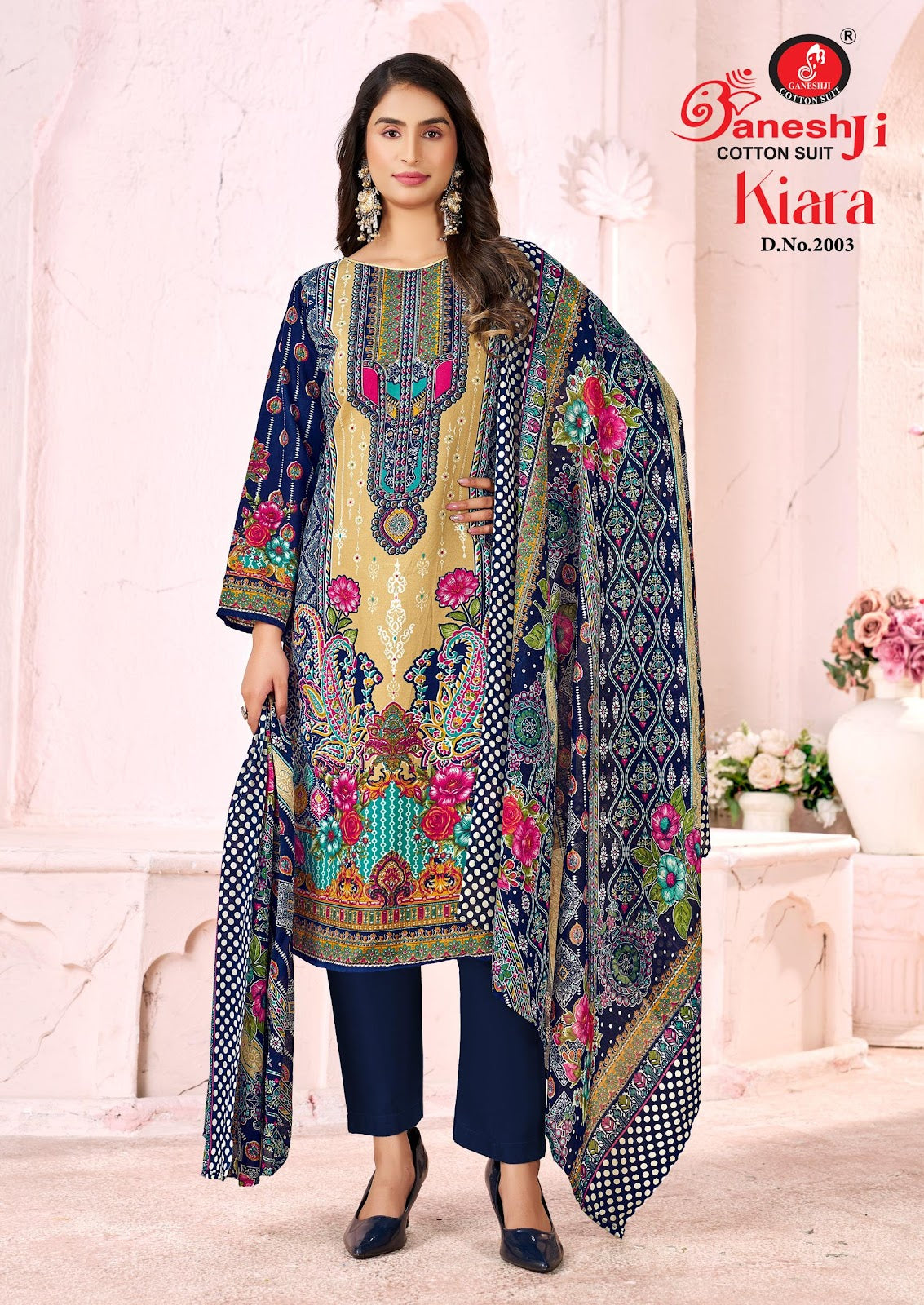 Kiara Vol 2 Ganeshji Mix Cotton Karachi Salwar Suits Exporter Ahmedabad