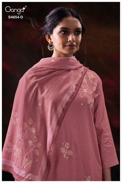 Kiarae 4654 Ganga Cotton Pant Style Suits Exporter Gujarat