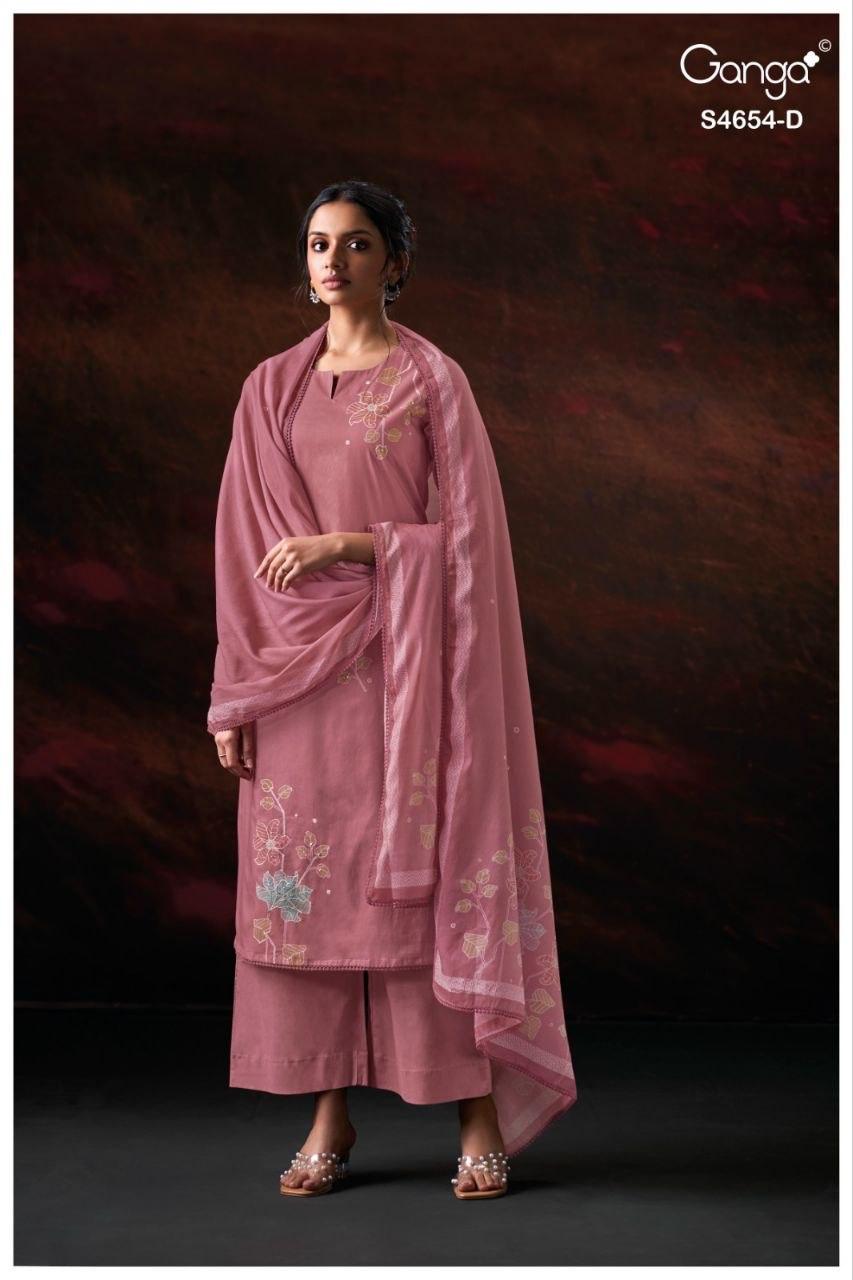 Kiarae 4654 Ganga Cotton Pant Style Suits Exporter Gujarat