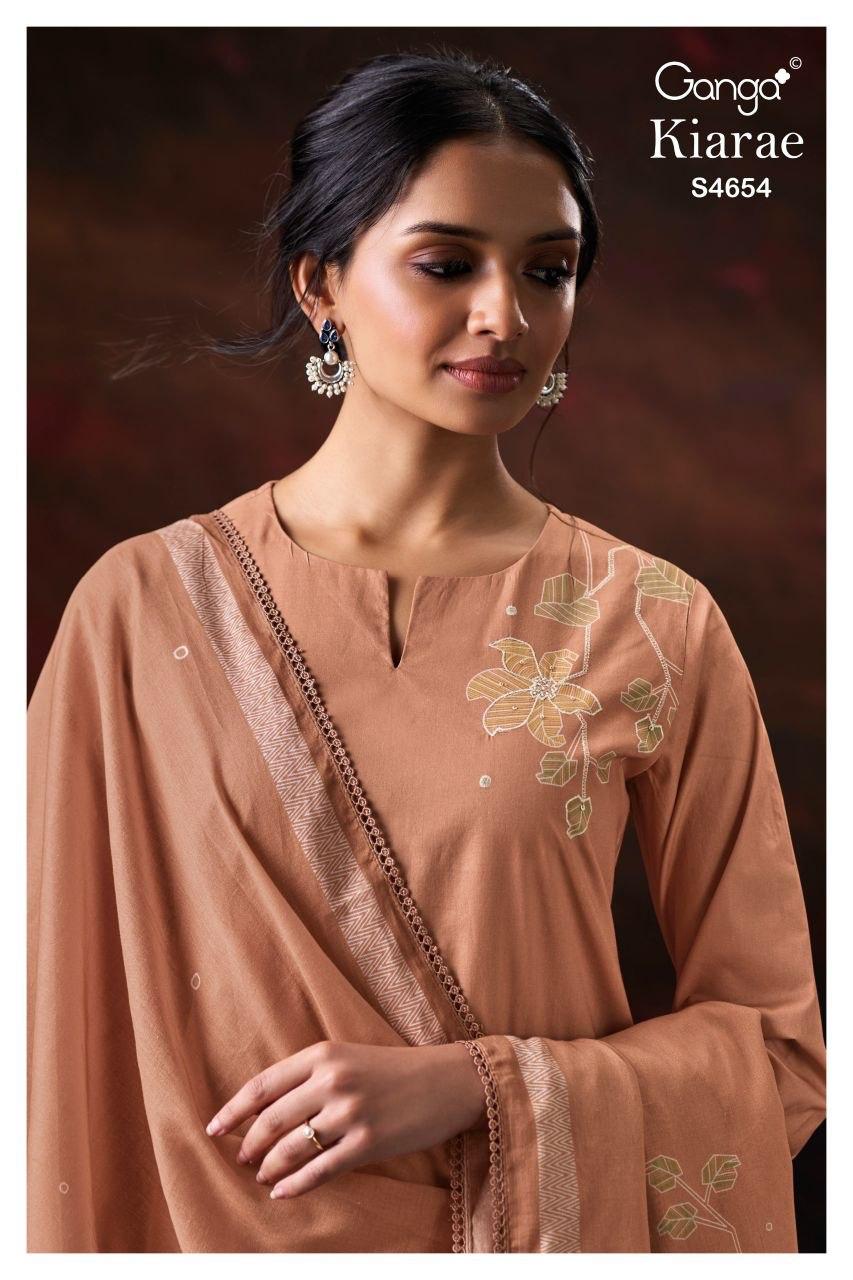 Kiarae 4654 Ganga Cotton Pant Style Suits Exporter Gujarat