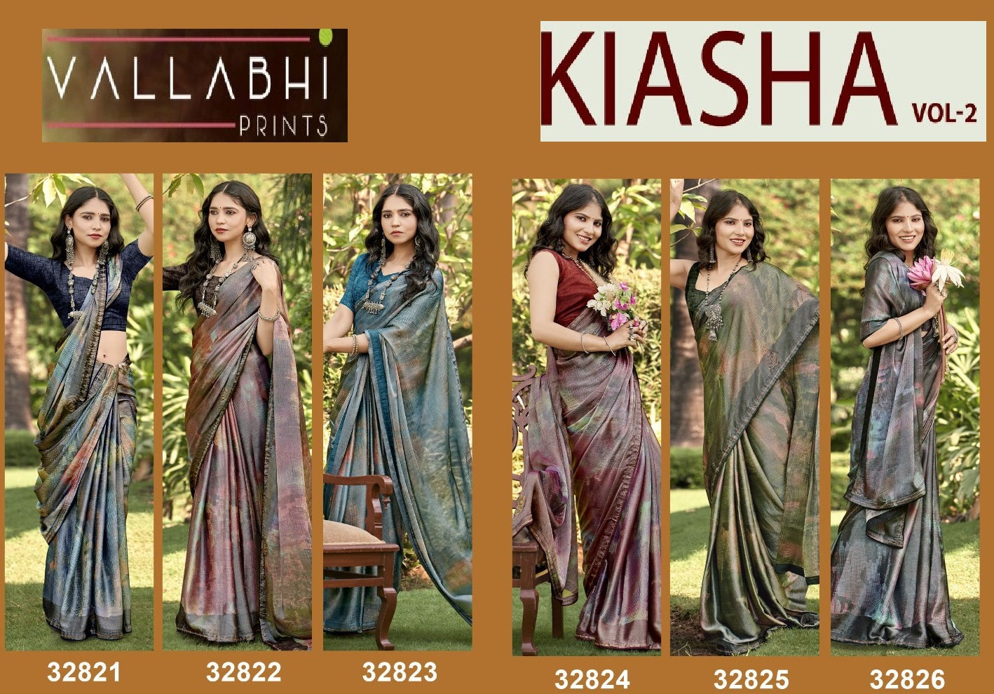 Kiasha 2 Vallabhi Prints Brasso Sarees Supplier Ahmedabad