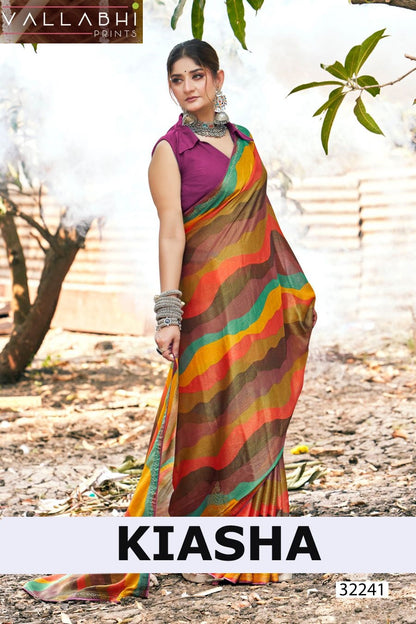 Kiasha Vallabhi Prints Brasso Sarees Manufacturer Gujarat