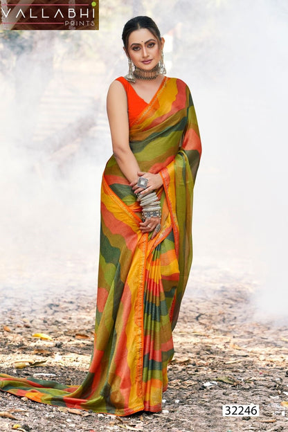 Kiasha Vallabhi Prints Brasso Sarees Manufacturer Gujarat