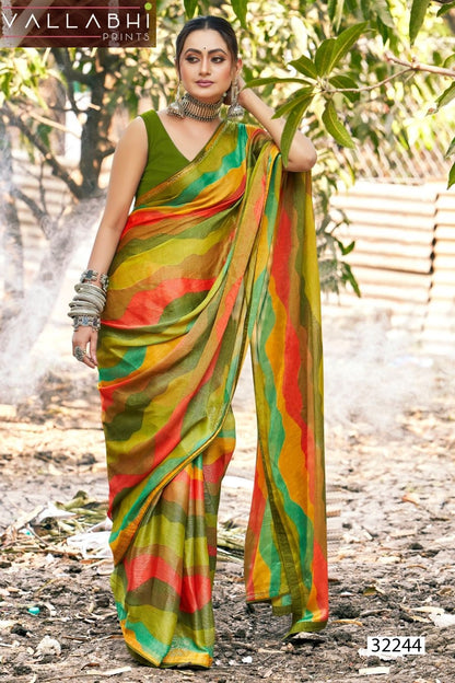 Kiasha Vallabhi Prints Brasso Sarees Manufacturer Gujarat