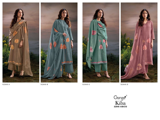 Kiba S2949 Ganga Premium Plazzo Style Suits Manufacturer Ahmedabad