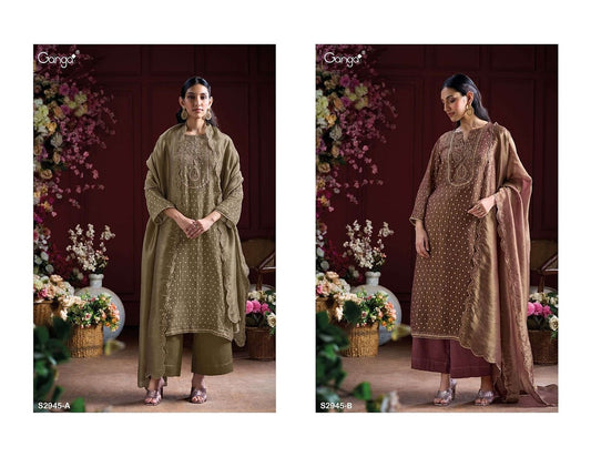 Kiely 2945 Ganga Premium Viscose Plazzo Style Suits Supplier Gujarat