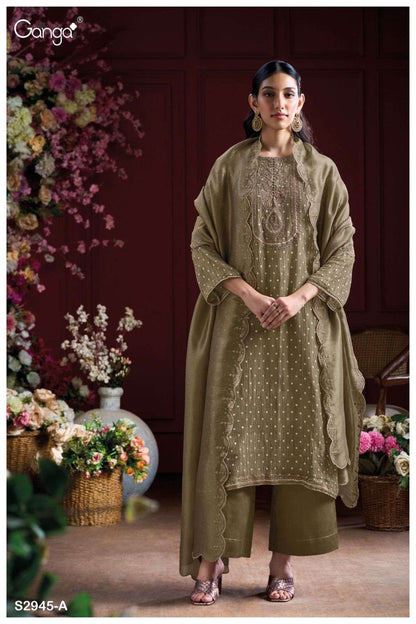 Kiely 2945 Ganga Premium Viscose Plazzo Style Suits Supplier Gujarat