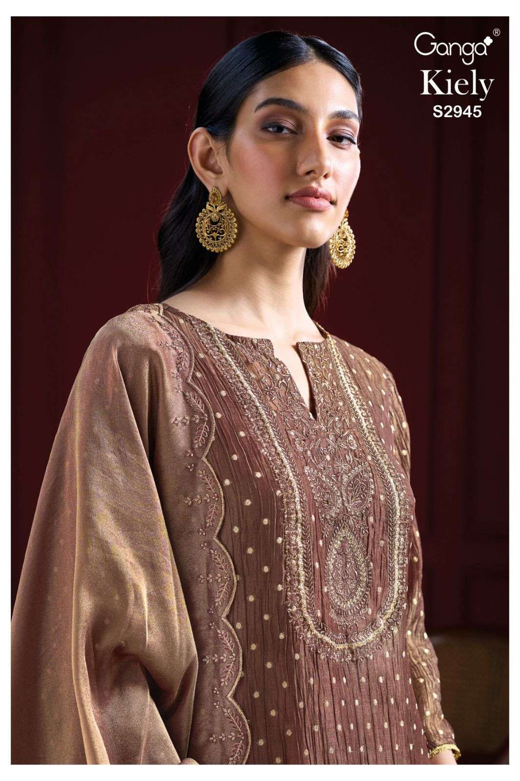 Kiely 2945 Ganga Premium Viscose Plazzo Style Suits Supplier Gujarat