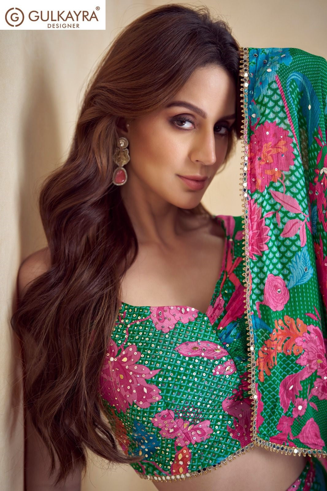 Kiera Gulkayra Designer Chinon Silk Indo Western Pair Supplier Ahmedabad